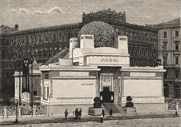 The Home of the Vienna Secession, from: "Over Land and Sea", 1898, No. 13, 1898. Creator: Anonymous.