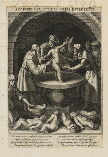 Six Children Killed in Regensburg, from Bavaria Sancta , 1627. Creator: Sadeler, Raphael, the Younger (1584-1632).