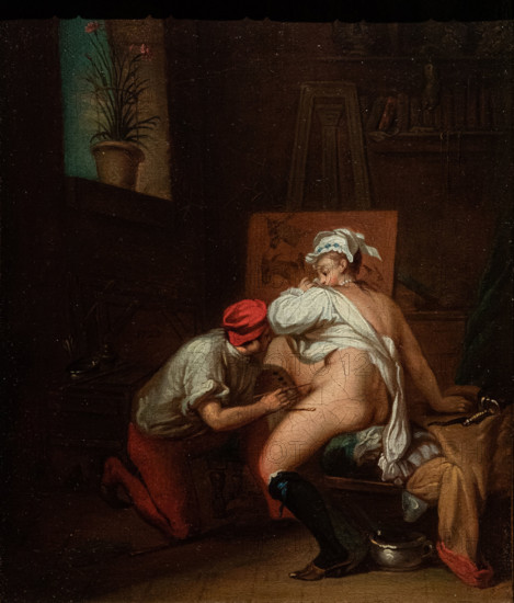 Le bât (The Pack Saddle), 1727. Creator: Vleughels, Nicolas (1668-1737).