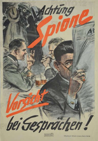 Attention: Spies, 1939. Creator: Matejko, Theo (1893-1946).