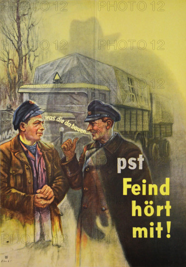 Psst! The Enemy is Listening!, 1944. Creator: Stahl, Erich Ludwig (1882-1943).