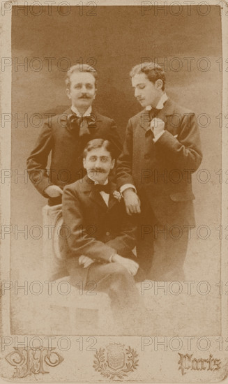 Marcel Proust, Lucien Daudet and Robert de Flers, 1896. Creator: Wegener, Otto (1849-1924).
