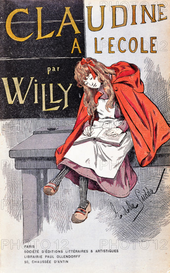 Cover of "Claudine à l’école" by Willy, 1900. Creator: Della Sudda, Emilio (1868-1924).