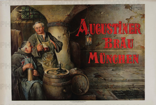 Augustiner Bräu München, 1920s. Creator: Linderum, Richard (1851-1926).