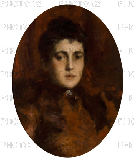 Portrait of Countess Sofia Nikolayevna Golitsyna (1851-1925), née Delyanova. Creator: Trubetskoy (Troubetzkoy), Prince Pavel Petrovich (1866-1938).