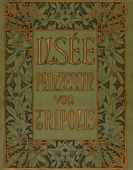 Cover of "Ilsée, Princesse de Tripoli" by Robert de Flers, c1900. Creator: Mucha, Alfons Marie (1860-1939).