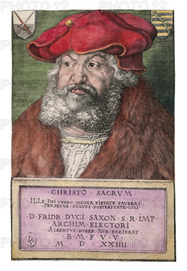 Portrait of Frederick III, Elector of Saxony (1463-1525), 1524. Creator: Dürer, Albrecht (1471-1528).