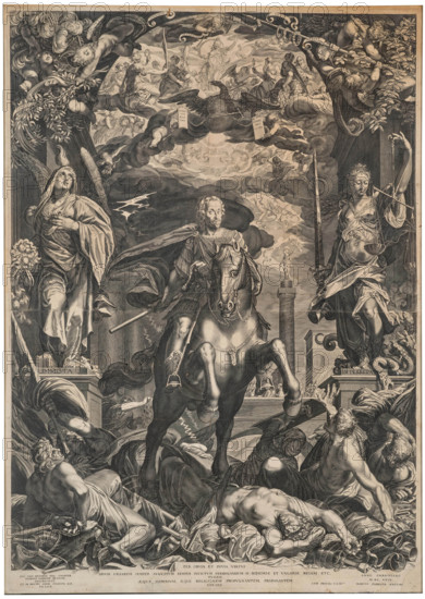 The Apotheosis of Emperor Ferdinand II of Austria, 1629. Creator: Sadeler, Aegidius (1575-1629).