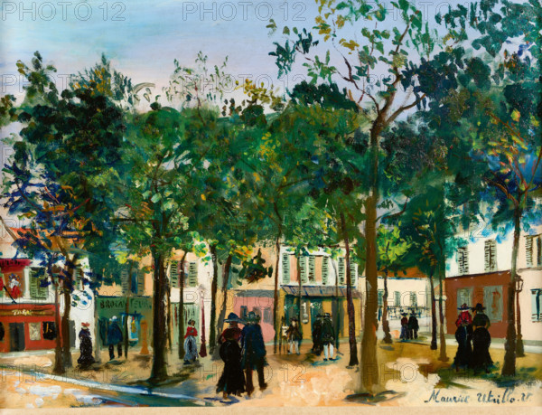 La Place du Tertre à Montmartre, c1920-1921. Creator: Utrillo, Maurice (1883-1955).