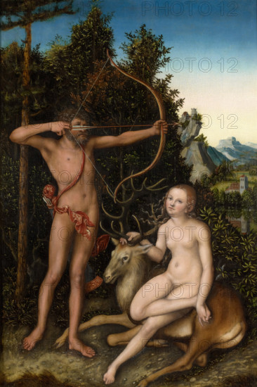 Apollo and Diana, 1525-1526. Creator: Cranach, Lucas, the Elder (1472-1553).