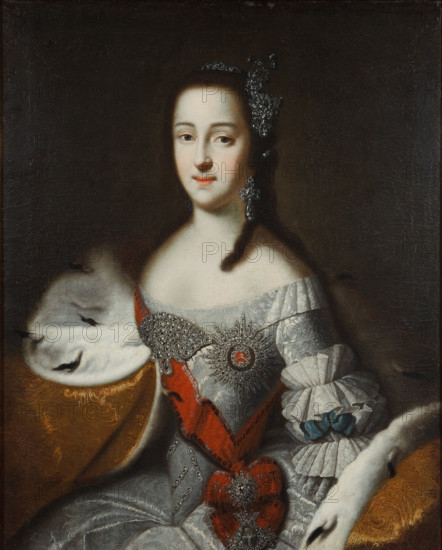 Portrait of Princess Sophie Augusta Frederica von Anhalt-Zerbst, c1750. Creator: Anonymous.