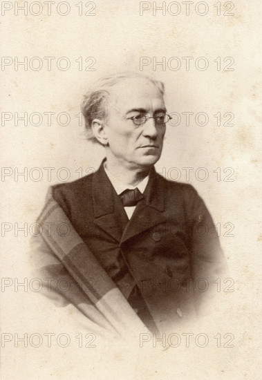 Portrait of the poet Fyodor Ivanovich Tyutchev (1803-1873), 1864. Creator: Deniere, Andrei (Heinrich-Johann) (1820-1892).