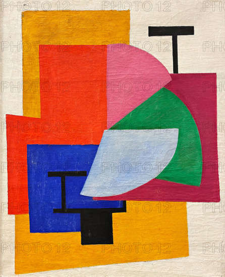 Non-Objective Composition. Suprematism , 1916. Creator: Rozanova, Olga Vladimirovna (1886-1918).