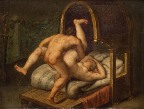 Erotic scene, End of 16th century. Creator: Carracci, Agostino (1557-1602).