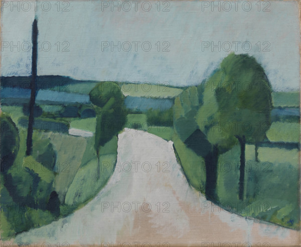 Road near Fåborg on Funen, 1920. Creator: Giersing, Harald (1881-1927).
