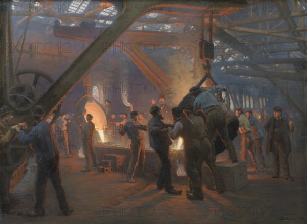 The Burmeister & Wain Iron Foundry, 1885. Creator: Krøyer, Peder Severin (1851-1909).