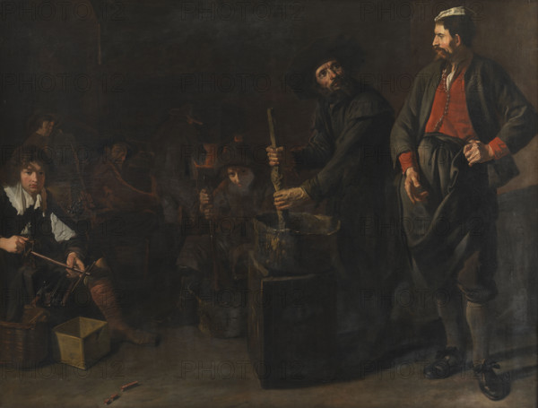 A Glass and Coral Factory, Mid of 17th century. Creator: Van Loo, Jacob (1614-1670).