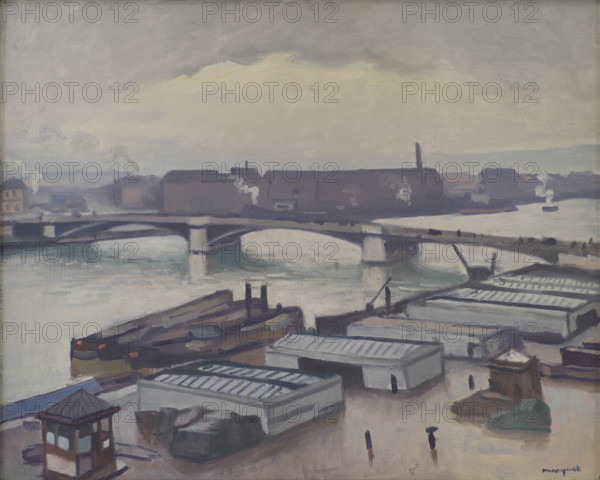 Quai de Paris at Rouen. Rainy Weather, c1912. Creator: Marquet, Pierre-Albert (1875-1947).