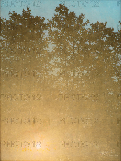 Sunset. Fontainebleau, 1900. Creator: Schønheyder Møller, Valdemar (1864-1905).