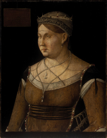 Portrait of Catherine Cornaro (1454-1510), Queen of Cyprus, c1500. Creator: Bellini, Gentile (ca. 1429-1507).