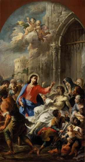 The raising of the son of the widow of Nain, 1731. Creator: Altomonte, Martino (1657-1745).