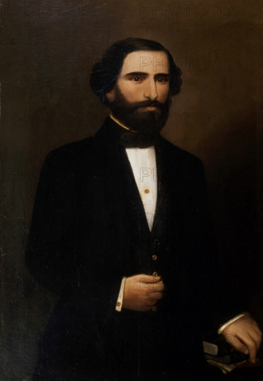 Portrait of the Composer Giuseppe Verdi (1813-1901), First half of the 19th century. Creator: Torriani, F. .
