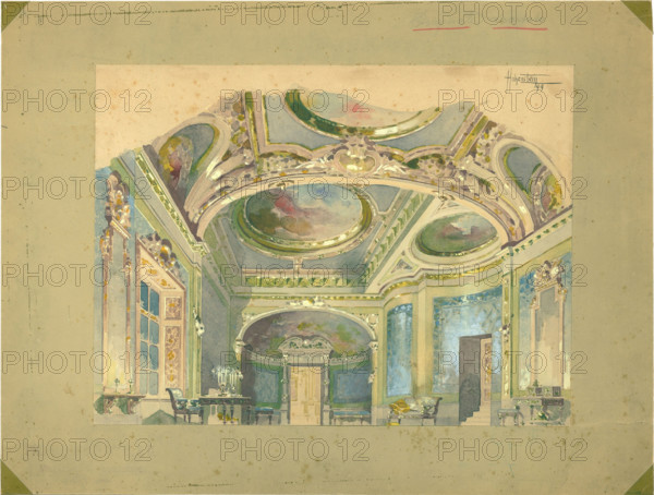 Stage design for the opera Tosca by Giacomo Puccini, 1899. Creator: Hohenstein, Adolfo (1854-1928).