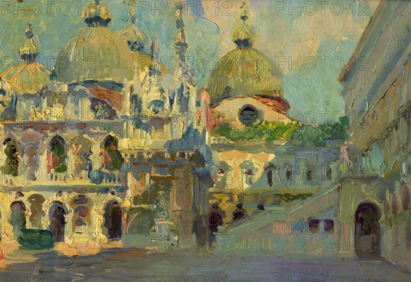 Stage design for the opera "La Gioconda" by Amilcare Ponchielli, 1913. Creator: Carelli, Augusto (1871-1940).