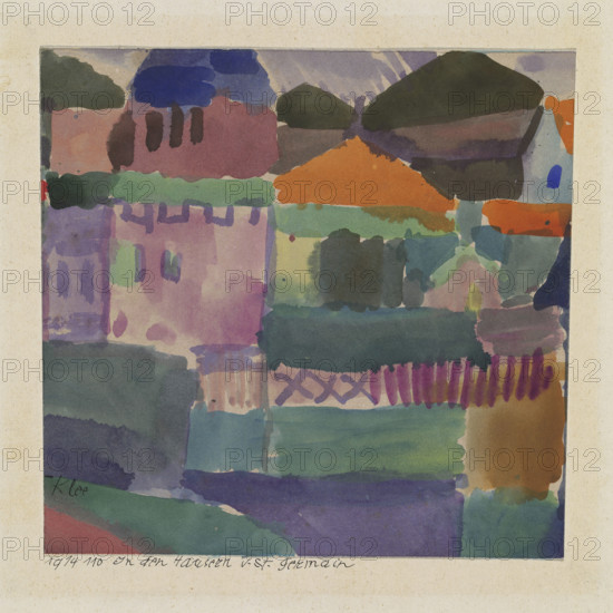 In the houses of St. Germain, 1914. Creator: Klee, Paul (1879-1940).
