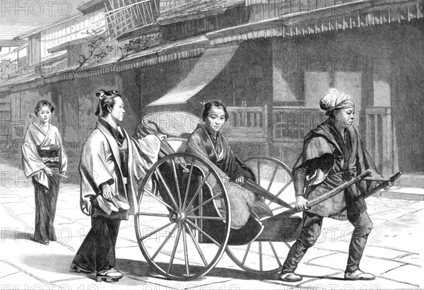 Sketches in Japan: scene in Temple-Street, Nagasaki, 1874. Creator: Unknown.