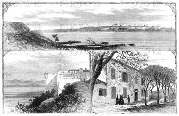 The Island and Fort of St. Marguerite, the prison of ex-Marshal Bazaine, 1874. Creator: Unknown.