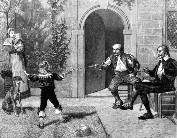 Early Lessons, by V. W. Bromley, Winter Exhibition of the Society of British Artists, 1874. Creator: Unknown.