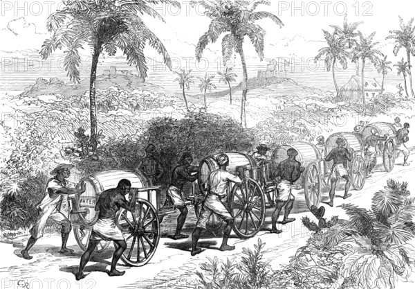 The Ashantee War: the water supply of Cape Coast Castle - from a sketch by our special artist, 1874. Creators: C. R., Melton Prior.