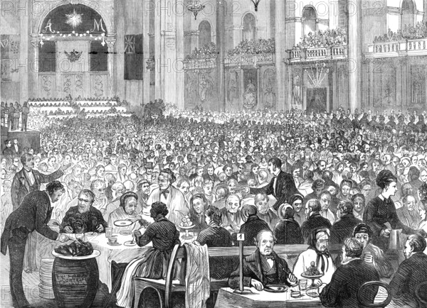 Marriage Festivities for the Duke of Edinburgh: the Mayor of Liverpool’s treat for the poor, 1874. Creator: Unknown.