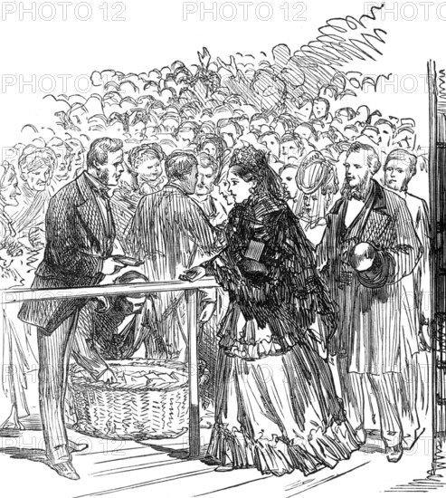 The Royal Marriage: distribution of bride-cake in Edinburgh, 1874. Creator: Unknown.