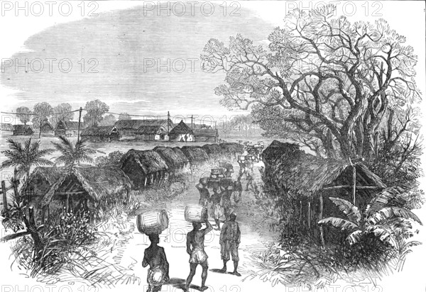 The Ashantee War: Inquabim, the first station on the road to the Prah...by our special artist, 1874. Creator: Unknown.