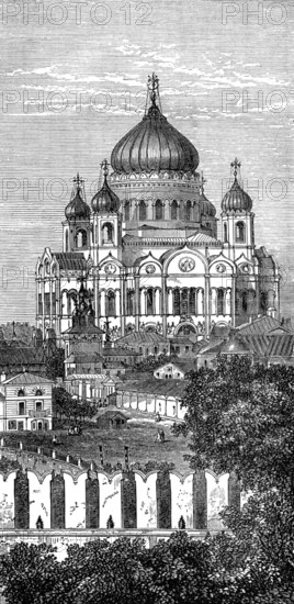 Sketches in Moscow, by our special artist: the Church of the Saviour, 1874. Creator: Unknown.