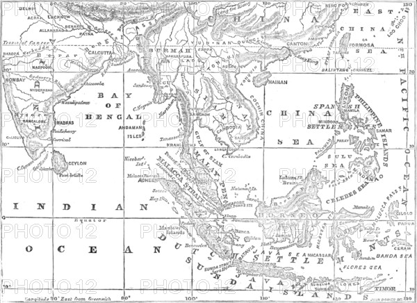 Map of the Strait of Malacca, 1874. Creator: Unknown.