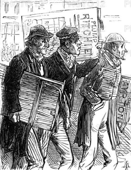 Metropolitan Boroughs election sketches: after the battle, 1874. Creator: Unknown.