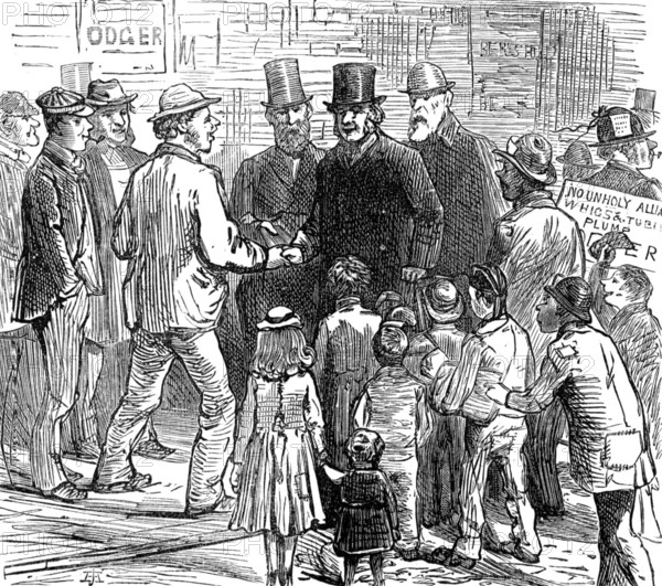 Metropolitan Boroughs election sketches: the working-man's friend, 1874. Creator: Unknown.