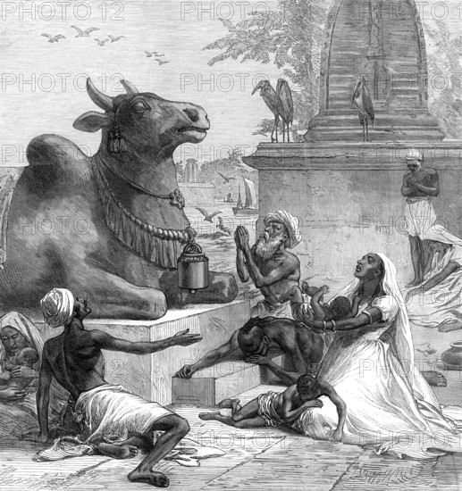 Famine in India, 1874. Creator: Unknown.