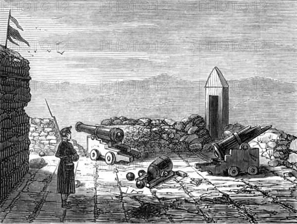 Sketches at Cartagena after the Siege: Fort Atalaya, 1874. Creator: Unknown.