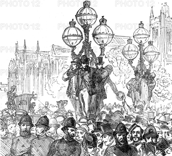 The End of the Tichborne Trial: waiting for the verdict, 1874. Creator: Unknown.