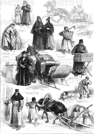 Sketches in St. Petersburg, 1874. Creator: Unknown.