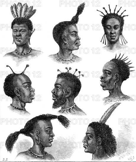 Natives of Ugogo, East Central Africa, 1874. Creator: William Hollidge.