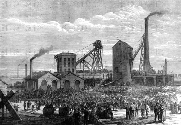 The Astley Deep Pit Colliery, Dukinfield: scene of the late explosion, 1874. Creator: Unknown.