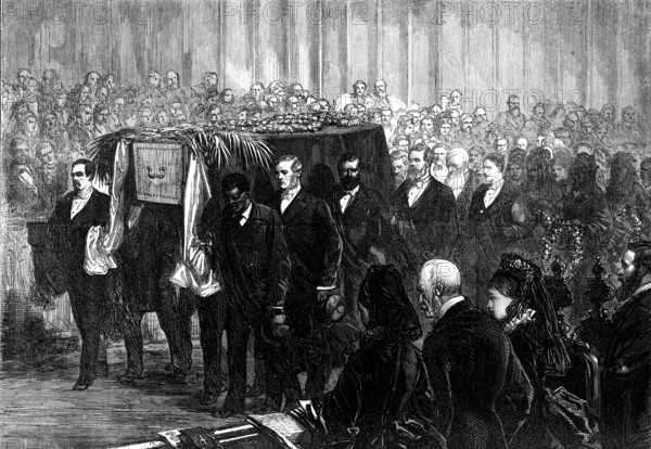 Funeral of Dr. Livingstone in Westminster Abbey, 1874. Creator: Unknown.