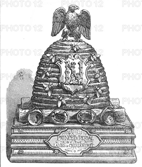 Inkstand presented by the ladies of Chiselhurst to the Prince Imperial, 1874. Creator: Unknown.