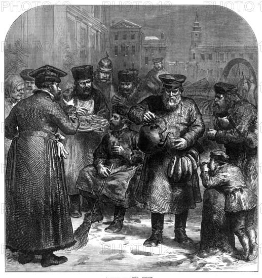 A street tea-seller, Moscow, 1874. Creator: Unknown.