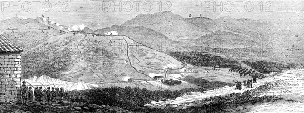 The Civil War in Spain: Battle of Galdames, April 30 - view...from the Heights of Montellano, 1874. Creator: Unknown.